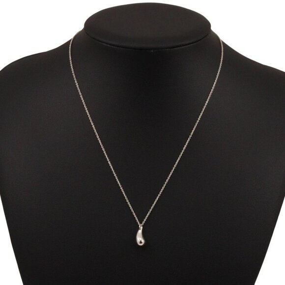 TIFFANY&Co. teardrop Necklace Elsa Peretti Silver925 2.7g Women - Picture 1 of 11